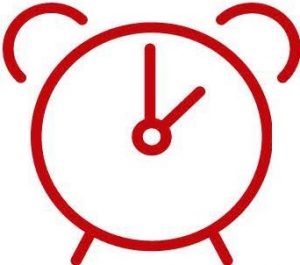 red clock illustrated