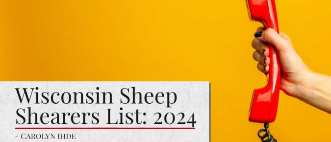 Wisconsin Sheep Shearers List: 2024