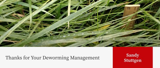 Thanks for Your Deworming Management